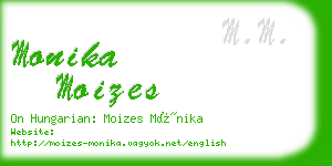 monika moizes business card